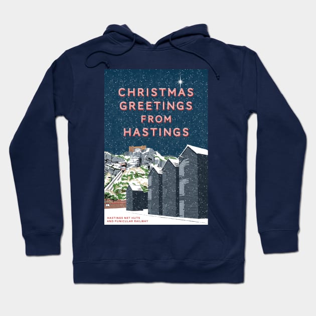 Christmas Greetings from Hastings Hoodie by WonderWebb